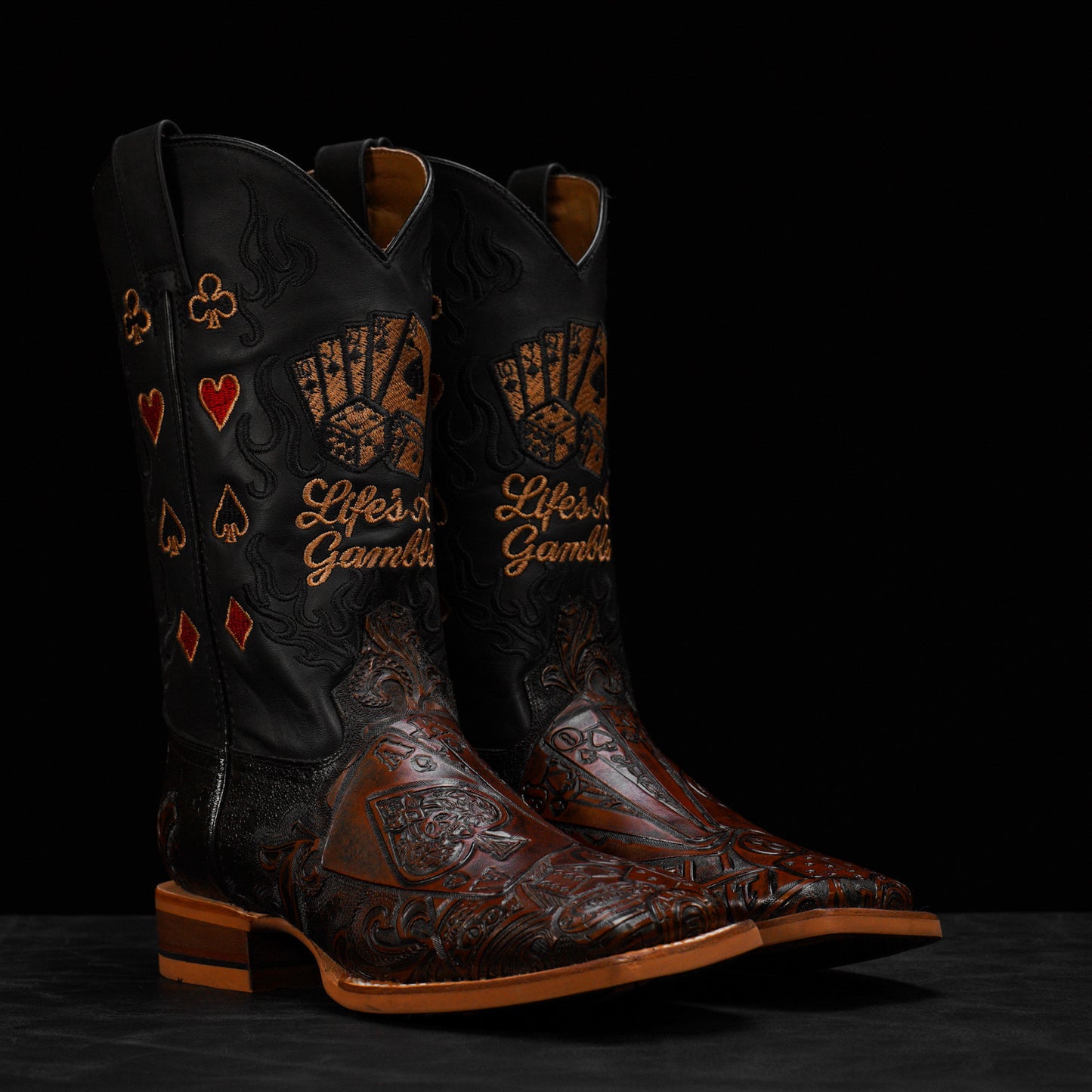 Custom Tooled Square Toe Boots