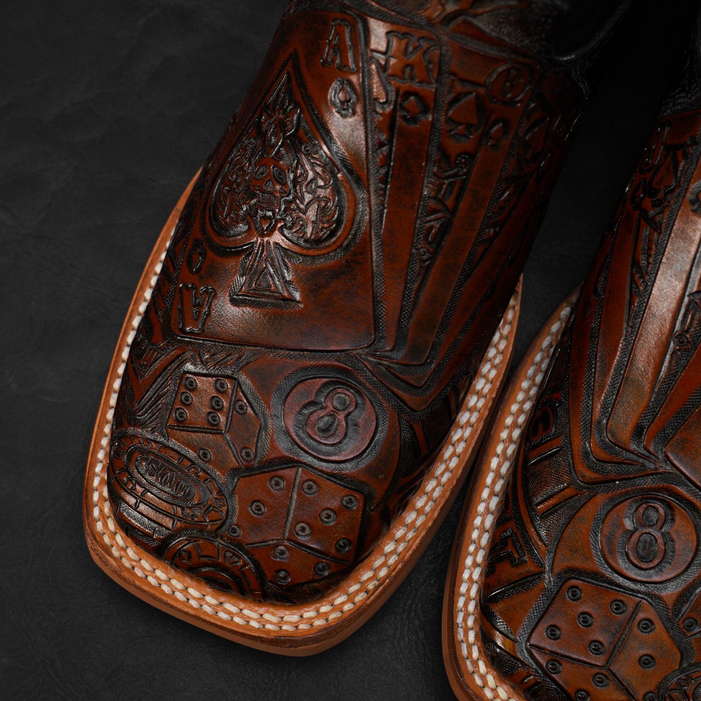 Custom Tooled Square Toe Boots